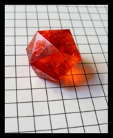 Dice : Dice - 20D - Clear Precision Orange Unpainted Numerals